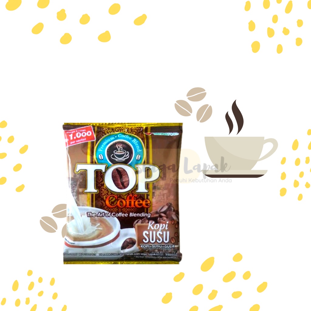 Kopi Top Gula Gula Kopi Instan 2 in 1 Sachet 22gr