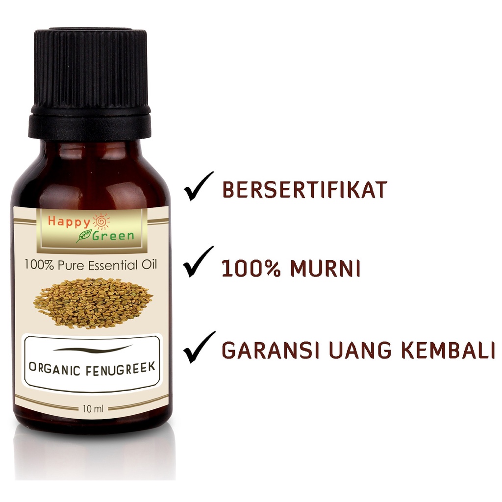 Happy Green ORGANIC Fenugreek Essential Oil - Minyak Fenugreek