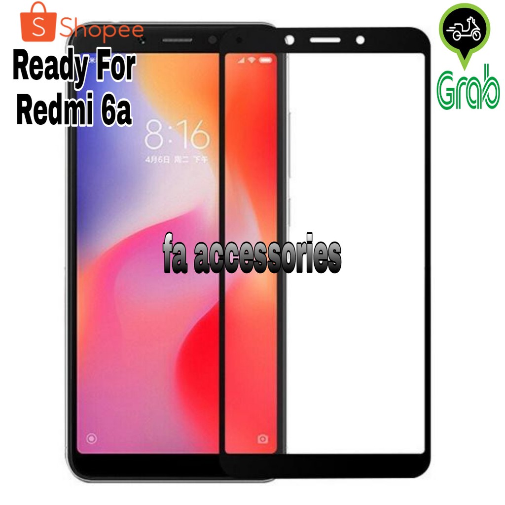 TEMPERGLASS XIAOMI REDMI 6A hitam 5D 9D Screen Guard