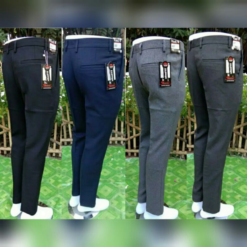 CELANA KANTOR | KERJA | FORMAL | BAHAN | PANJANG | HITAM PRIA SLIMFIT | MURAH