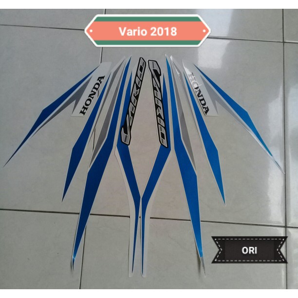 Sticker Honda Vario 125 CBS 2018 Putih Biru