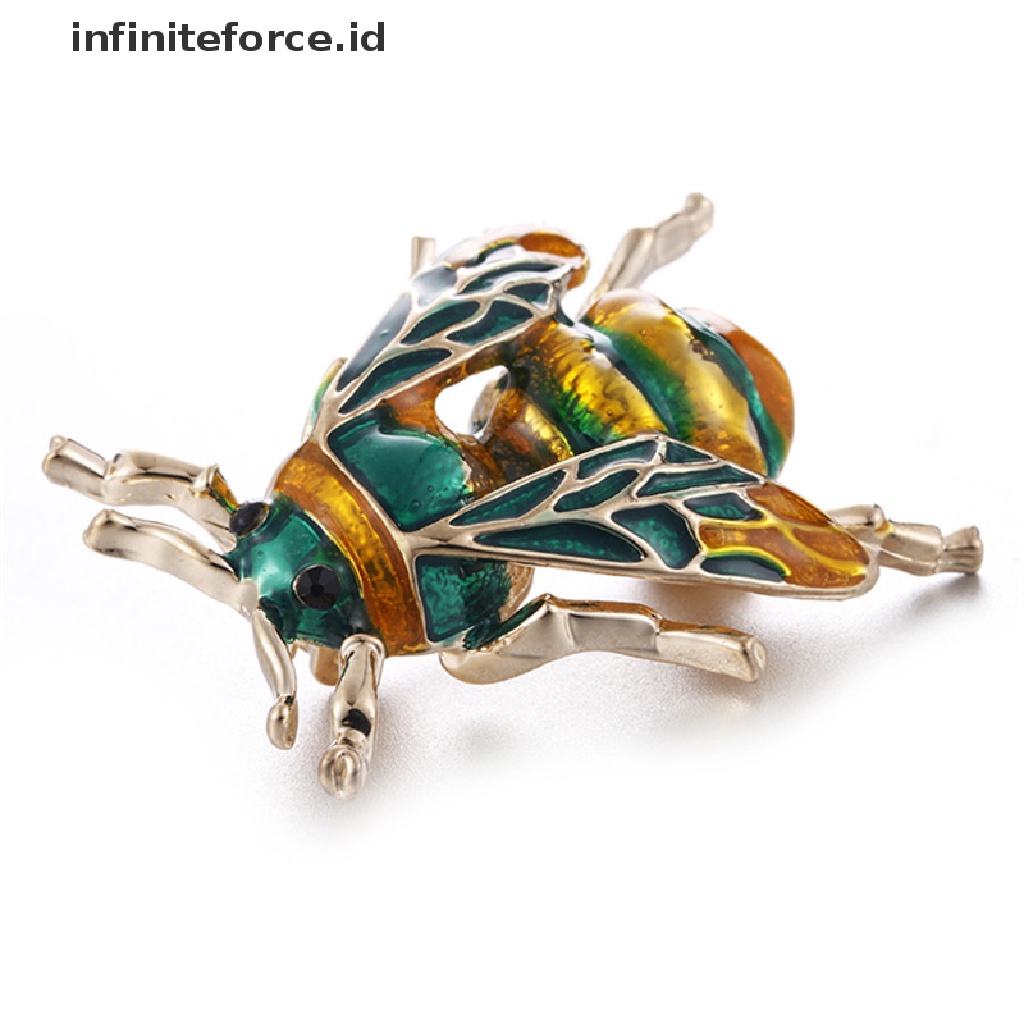 Bros Pin Bentuk Lebah Bahan Metal Gaya Vintage Untuk Wanita