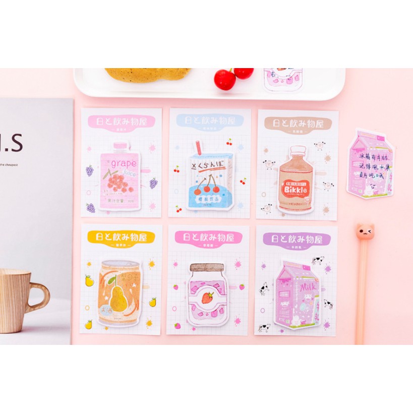 [DZ] ST214 - Memo Notes / Sticky Note Snack Minuman Susu-3