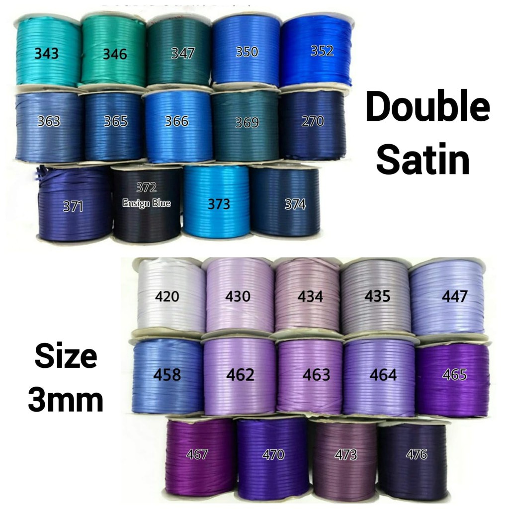 100 YARD -  0.3 CM | PITA DOUBLE SATIN IMPORT DSS-40 PREMIUM  1/8 INCH