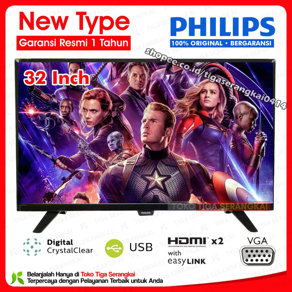 Philips LED Digital Smart TV 32 Inch 32PHT5853S/70