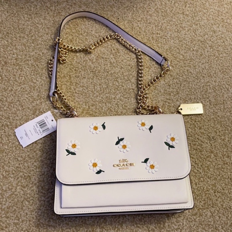 coach klare crossbody daisy embroidered