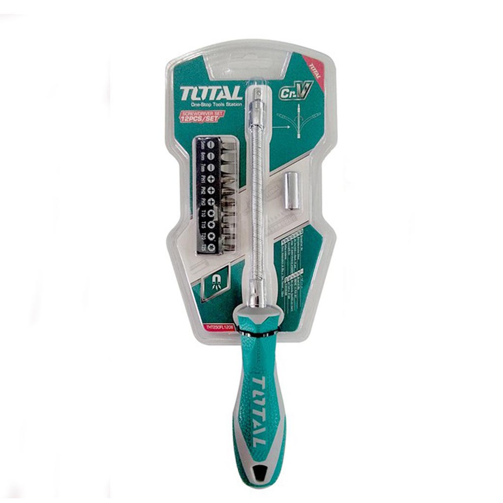 Total Tools - Flexible Shaft Screwdriver/Obeng Fleksible Set 12Pcs THT250-FL1206
