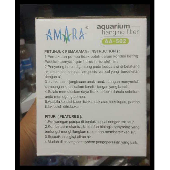 Filter Aquarium Amara Aa502 Filter Gantung Shopee Indonesia