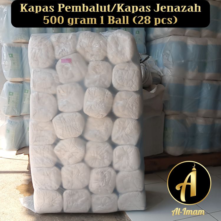 Kapas Pembalut 500 gram/Kapas Jenazah 1 Ball