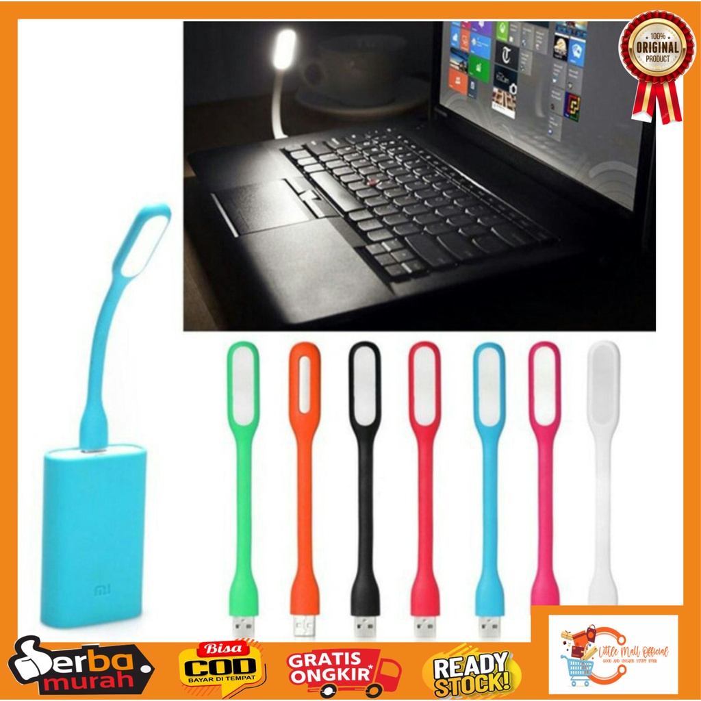 Little Mall LAMPU USB LED MINI TERANG LAPTOP POWER BANK LAMPU SIKAT GIGI FLEKSIBEL ELASTIS
