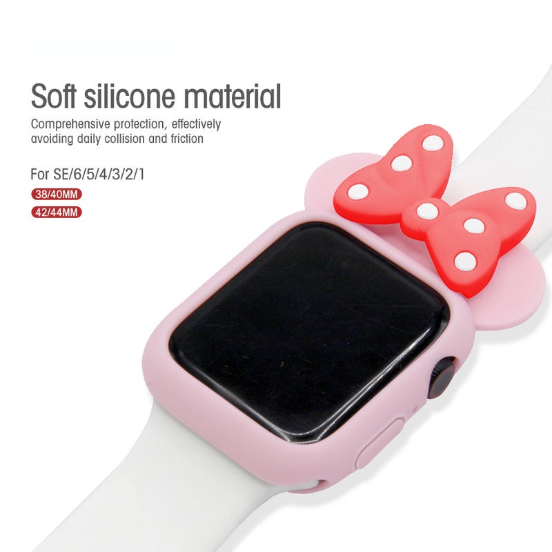 Case Pelindung Mini Bahan Silikon TPU Untuk iWatch Seri 6 4 3 2 1 5 40MM 44MM 38MM 42MM