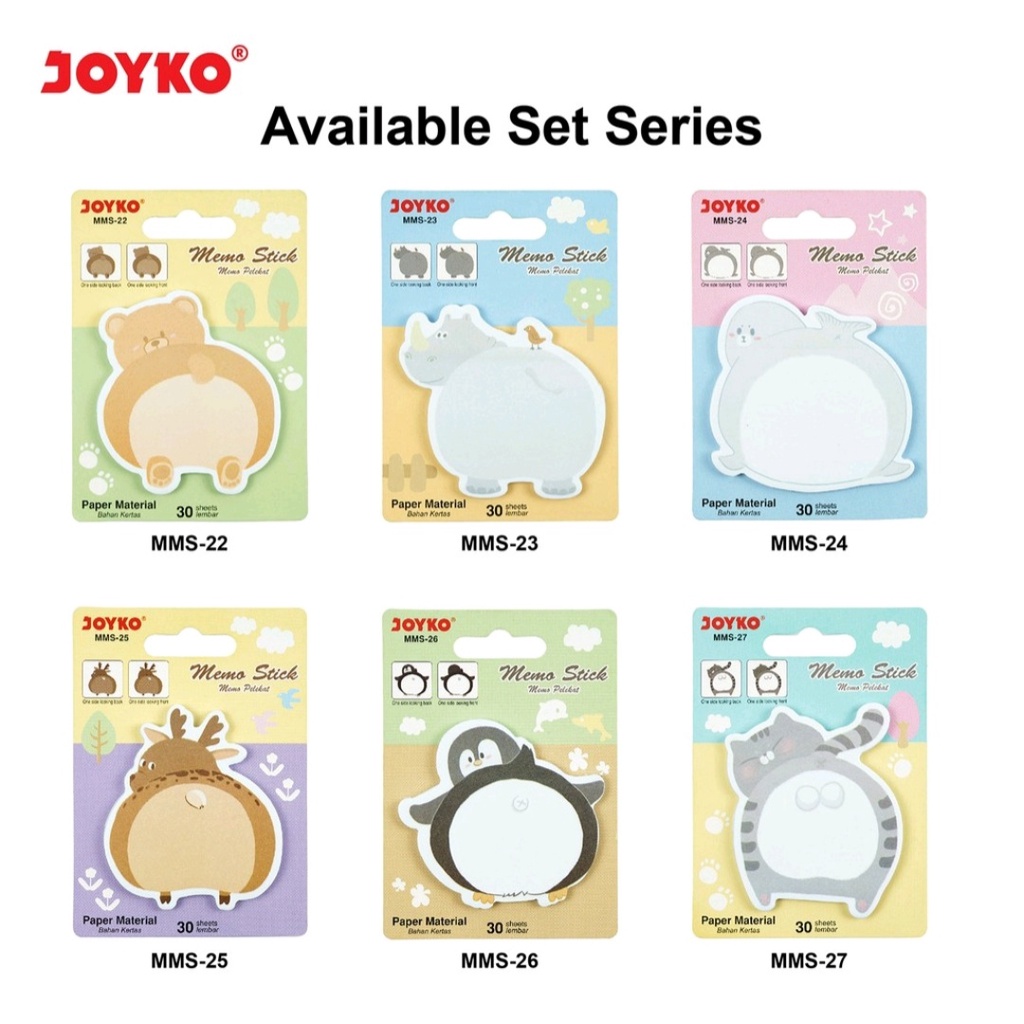 

Joyko Memo Stick Animal / Sticky Note / Memo Tempel Motif Binatang