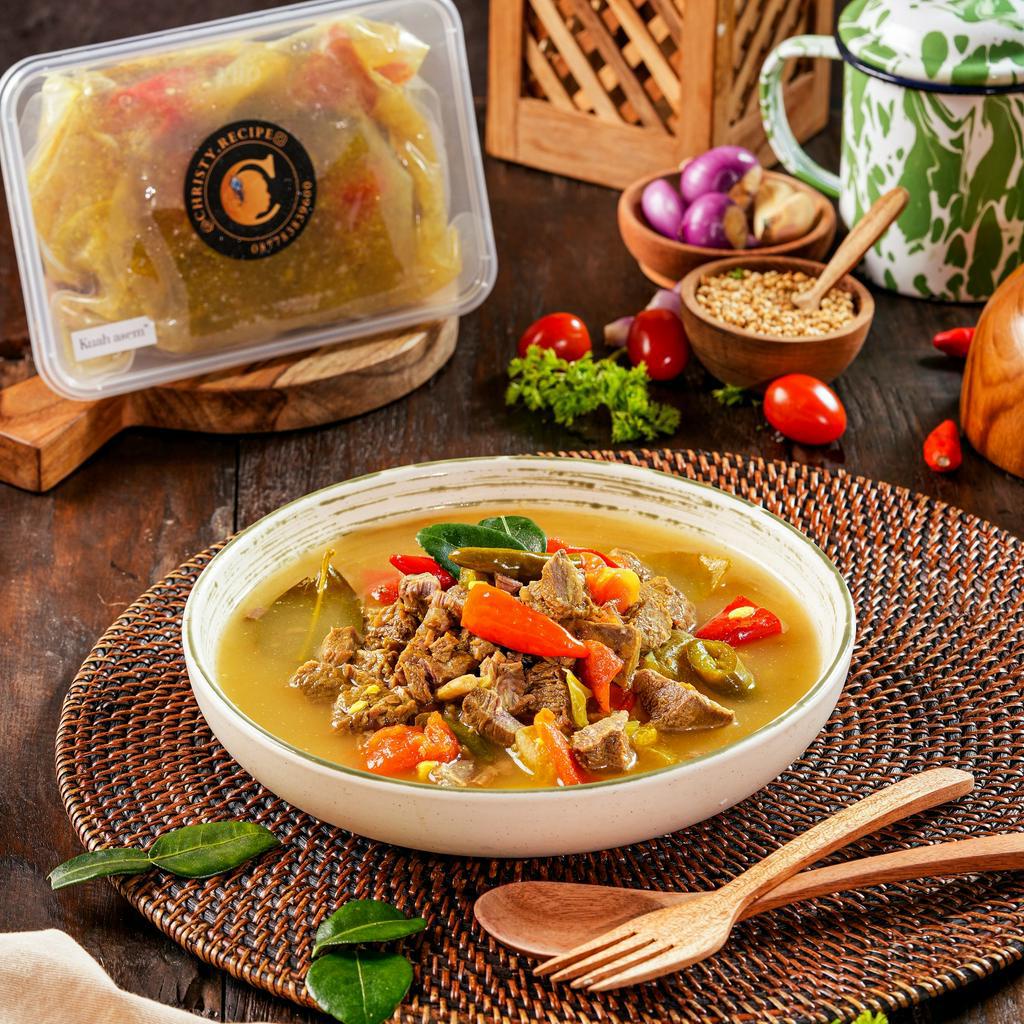 

Christy Recipe Frozen Food Kuah Asem Daging Instan Porsi Besar 2-3 Porsi 600 Gram