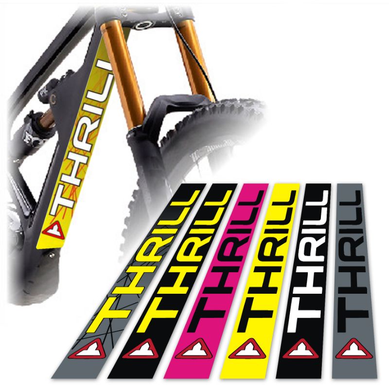 PROMO  Stiker downtube Sepeda mtb motif Thrill - Sticker Downtube sepeda mtb -Stiker frame sepeda mt