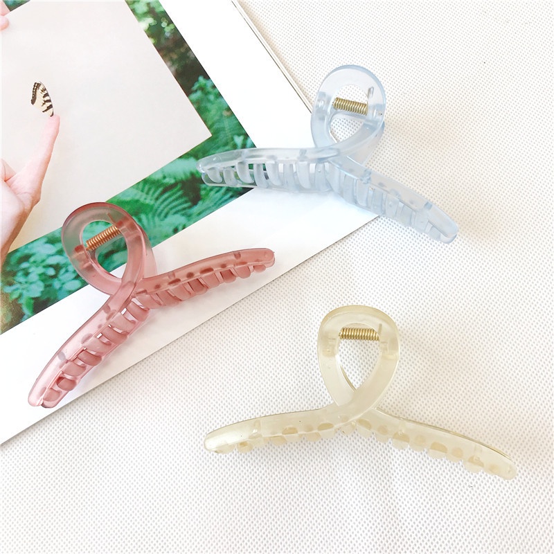 Jepit Salon Line Ink Bening &amp; Jelly - Jepit Rambut Salon Transparan Wanita Korea