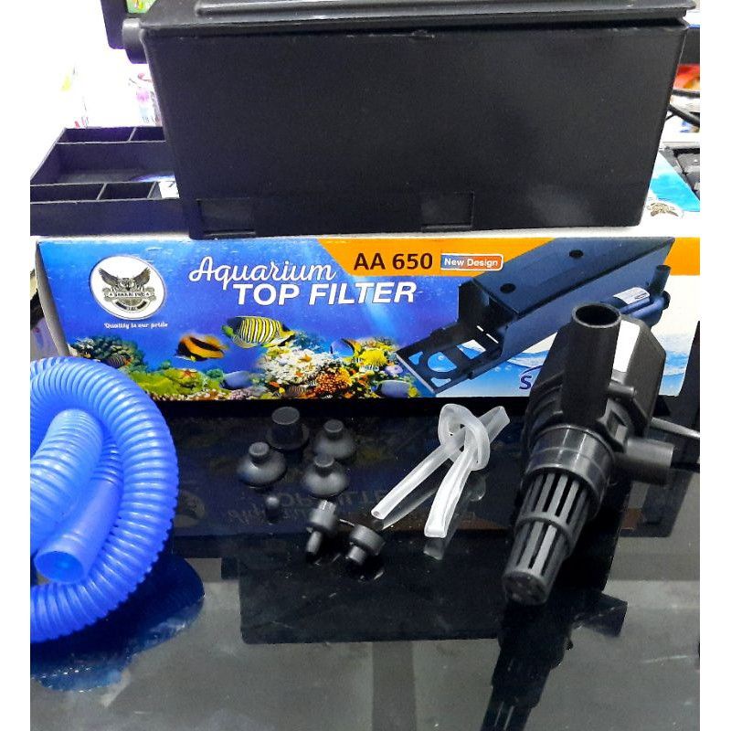 PROMO MURAH Pompa aquarium box filter Lengkap SAKKAI PRO AA 650