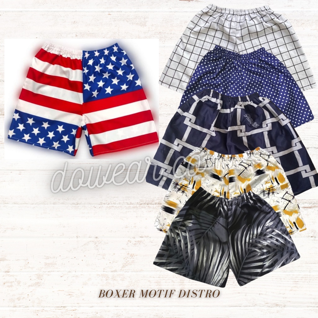 Celana Pendek Kolor Pria Motif / Boxer Motif Pria Wanita
