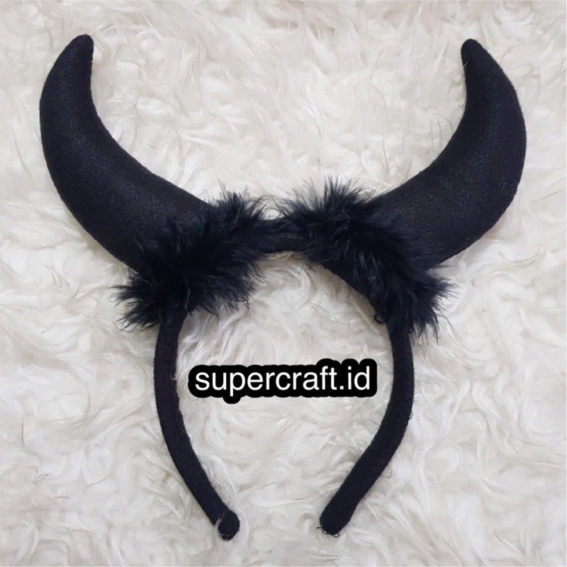 Bando Tanduk Devil Hitam Halloween Iblis