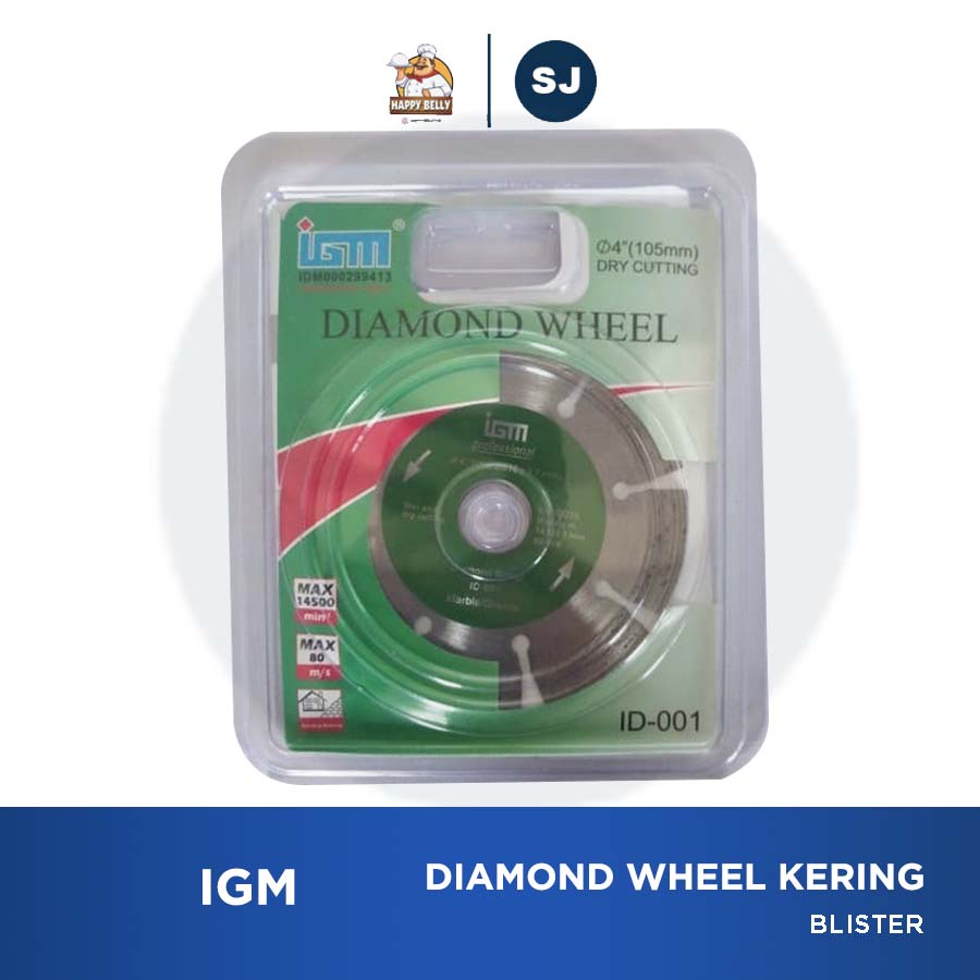DIAMOND WHEEL IGM-ID001 MATA POTONG KERAMIK IGM KERING DRY 4”