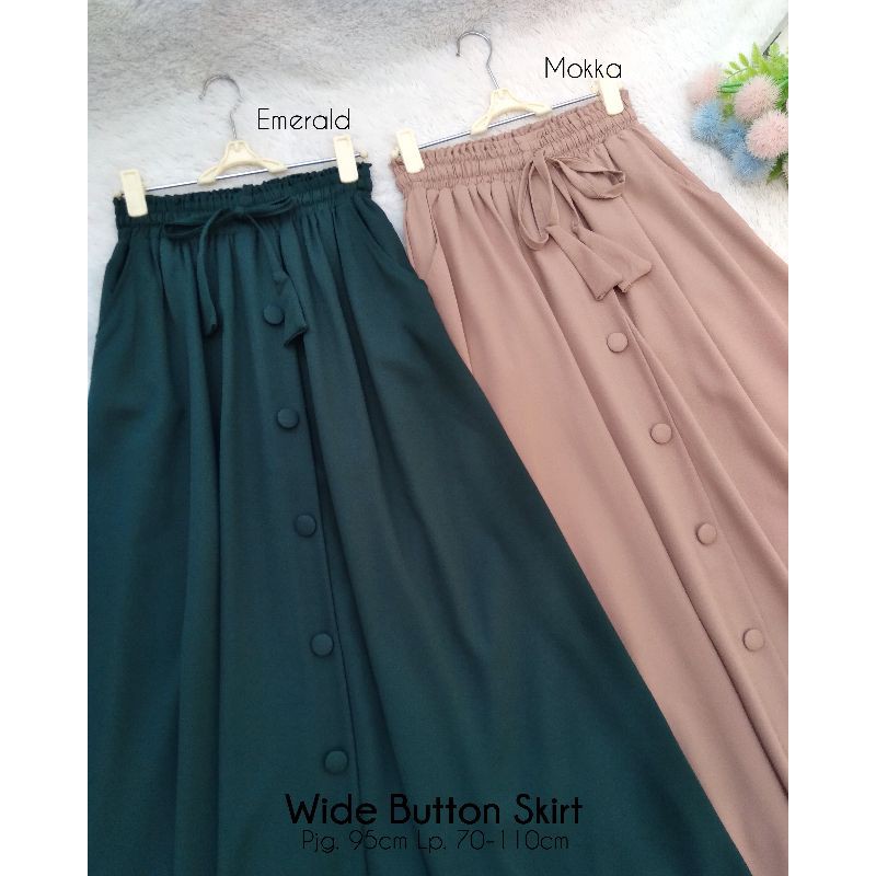 Wide Button Skirt Allsize Rok Jumbo by STUD Hijabstore