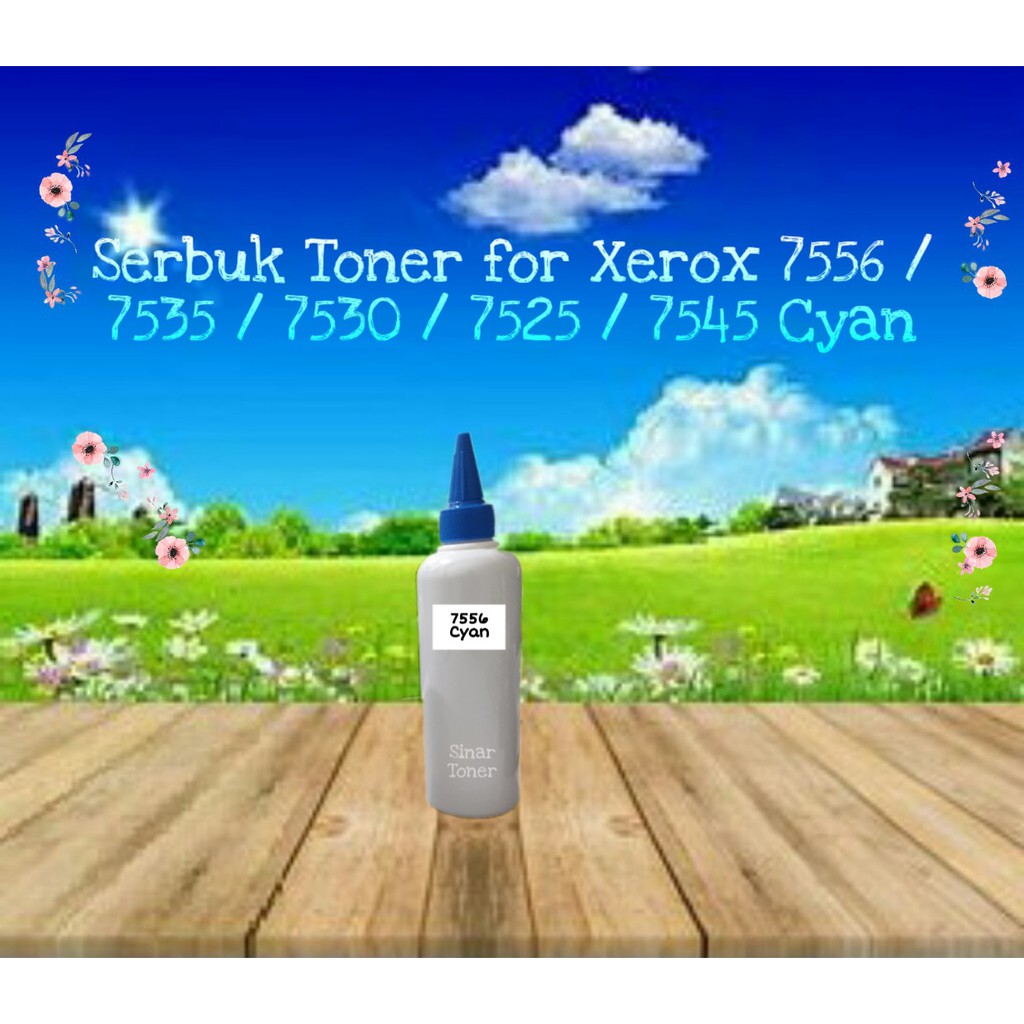 Serbuk Toner Refill Xer WorkCentre 7556 7535 7530 7525 7545 Cyan High Quality