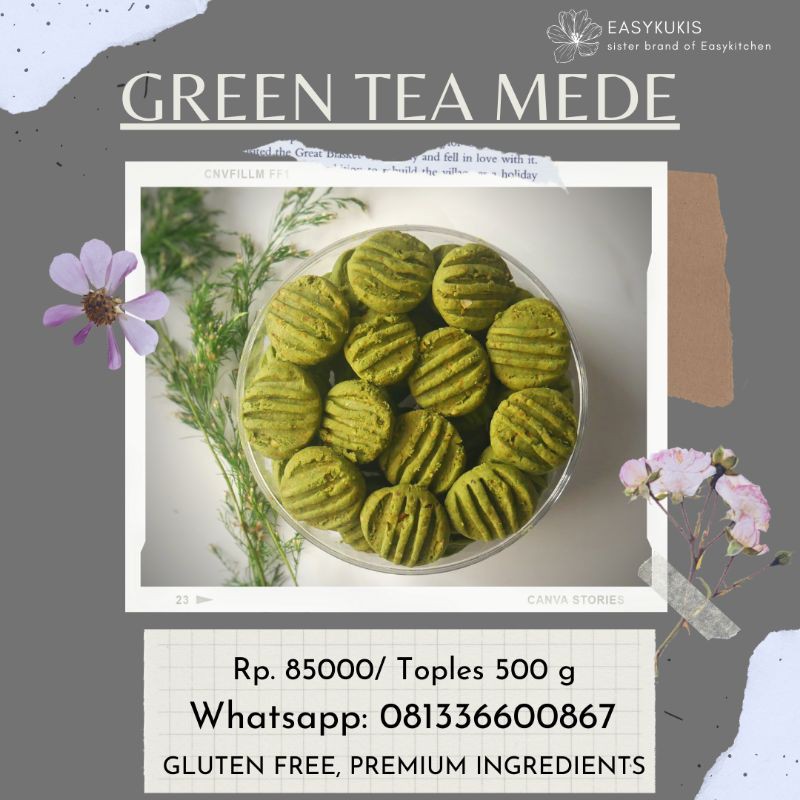 

Greentea Mede (bebas gluten//bahan premium)