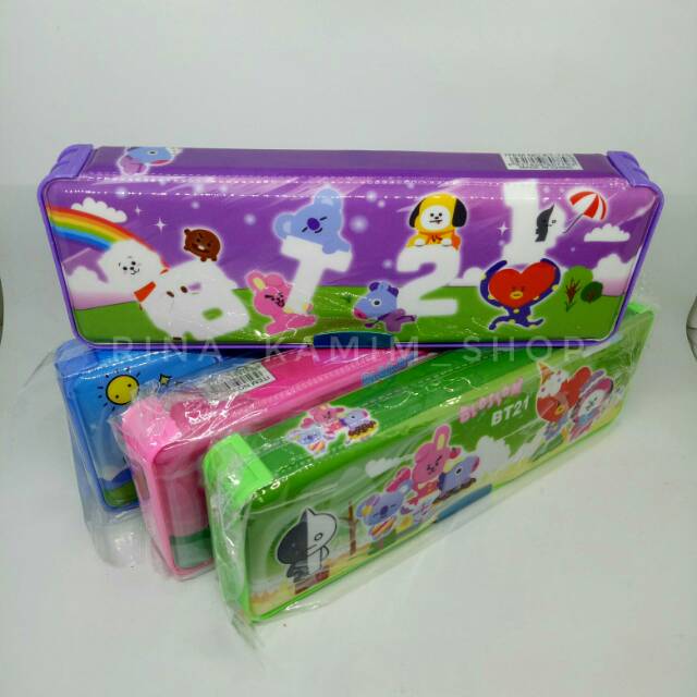 

Pencil Case magnet/tempat pensil karakter bts ukuran 21x18x3 cm