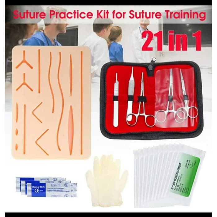 [GRAY.STORE178] Paket simulasi jahit dokter bedah Suture Practice Kit Training Pad - SIKON2