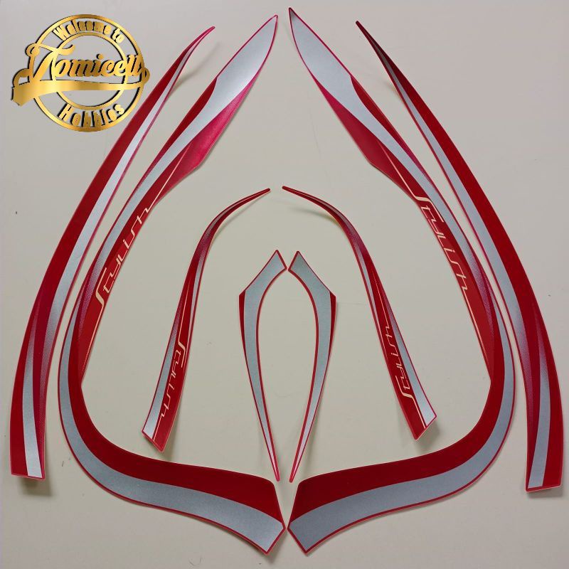 decal stiker striping motor honda scoopy 2022 prestige stylish merah matte berkulitas