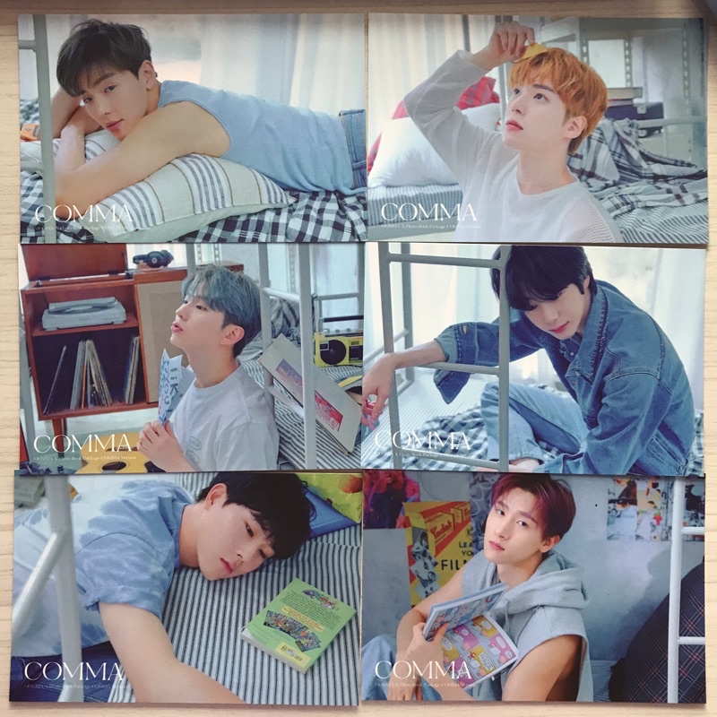 Postcard Monsta X Photobook Comma Xiesta Shownu Minhyuk Kihyun Hyungwon Jooheon Changkyun