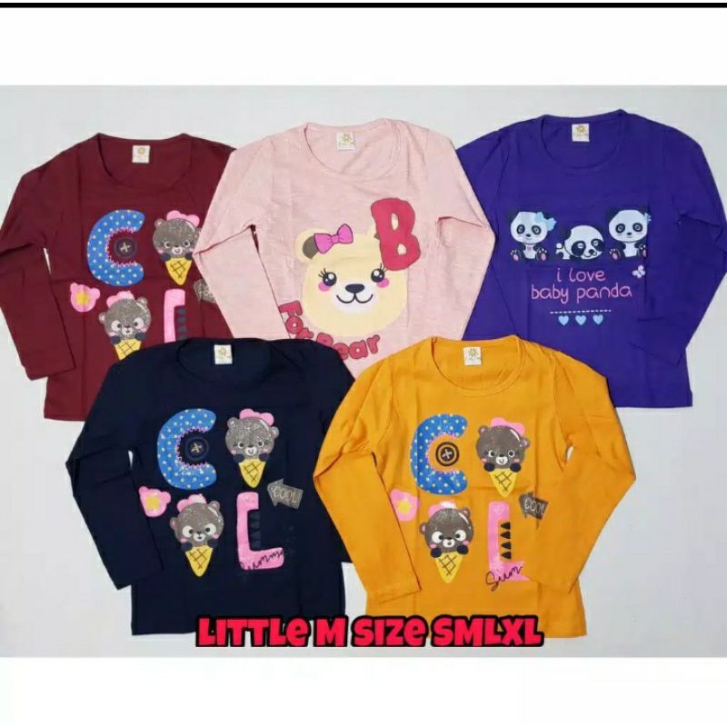 kaos anak lengan panjang little m