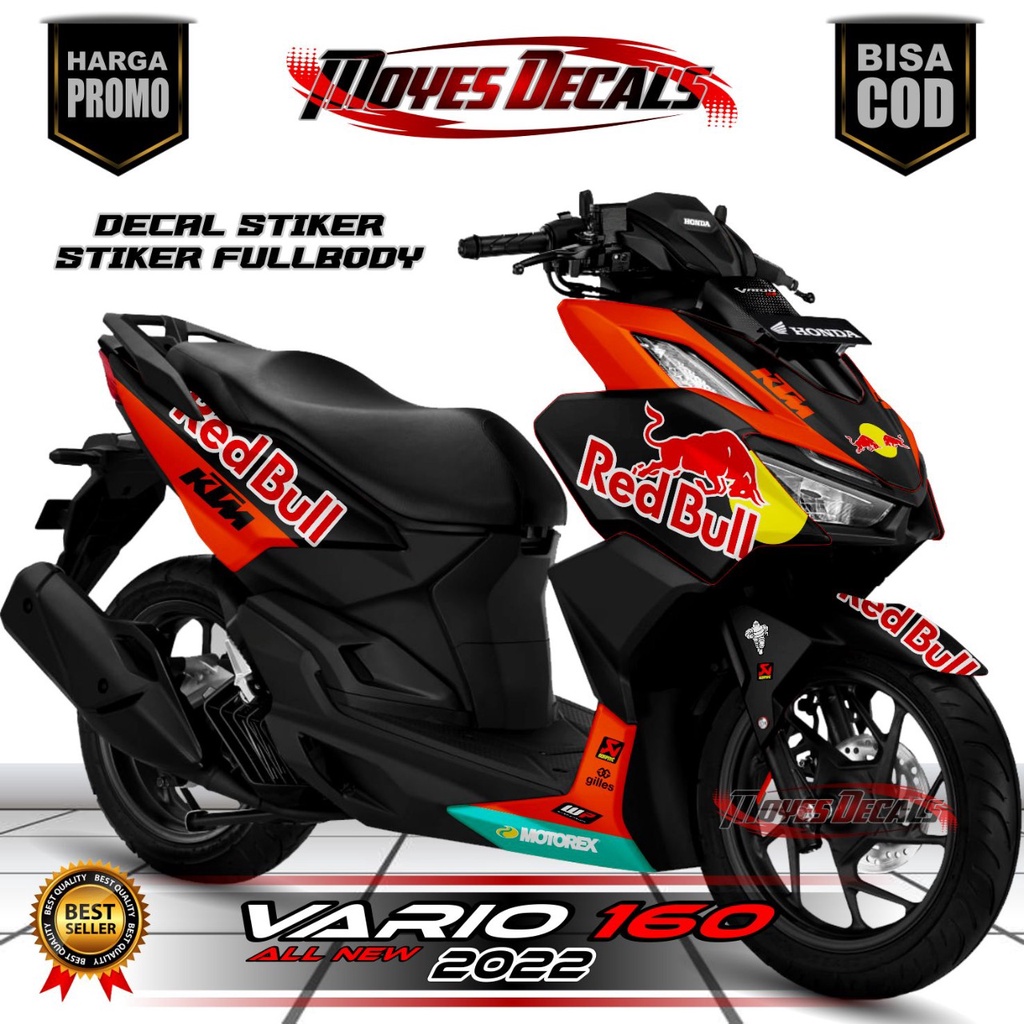 Decal Stiker Vario 160 New Redbull Full Body - Spec B