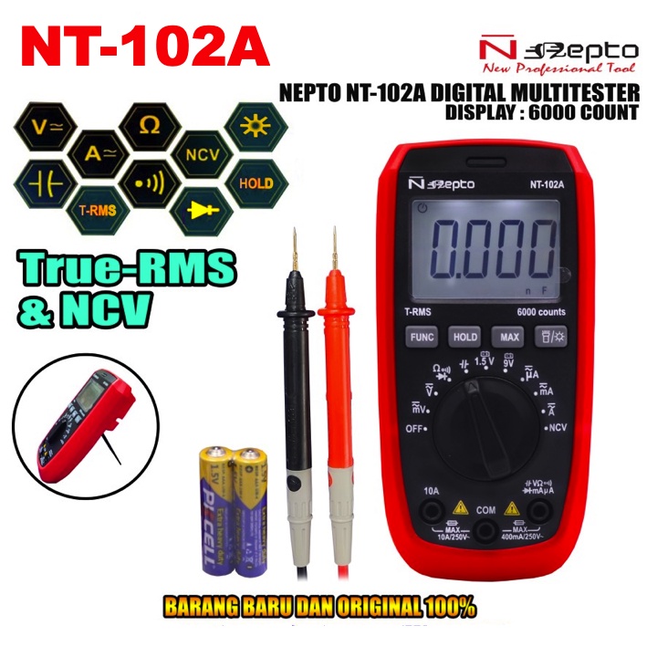 Multitester Digital Nepto NT-102A Avometer NT 102A Multimeter