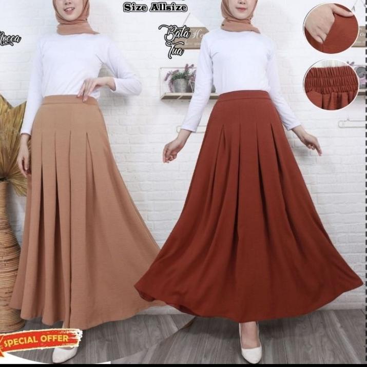 Big Sale Rok rempel lipit lipit premium import