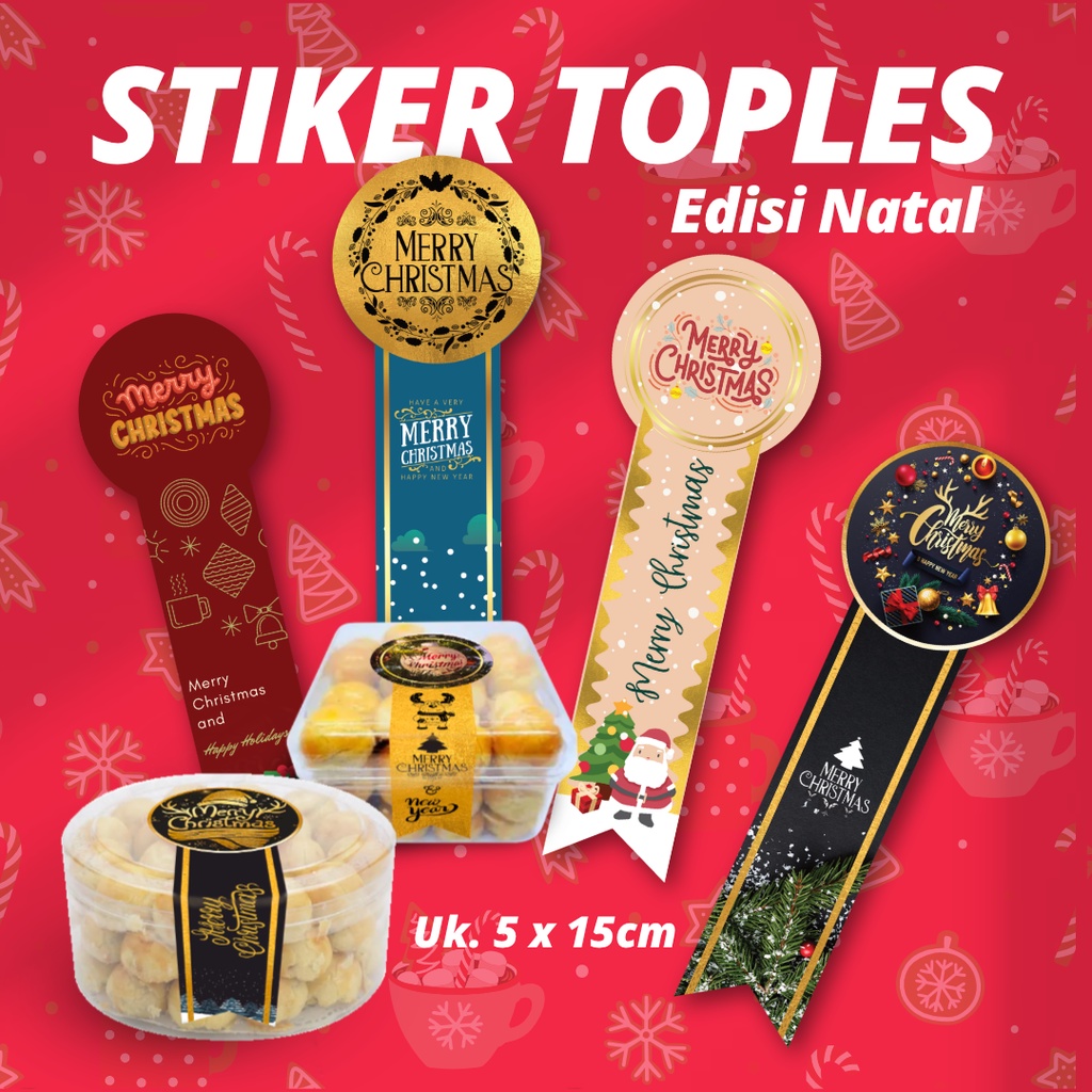 

STIKER TOPLES KUE / SEAL JAR / STIKER SEAL BOTOL EDISI NATAL / CHIRSTMAS | SUN PRINTING
