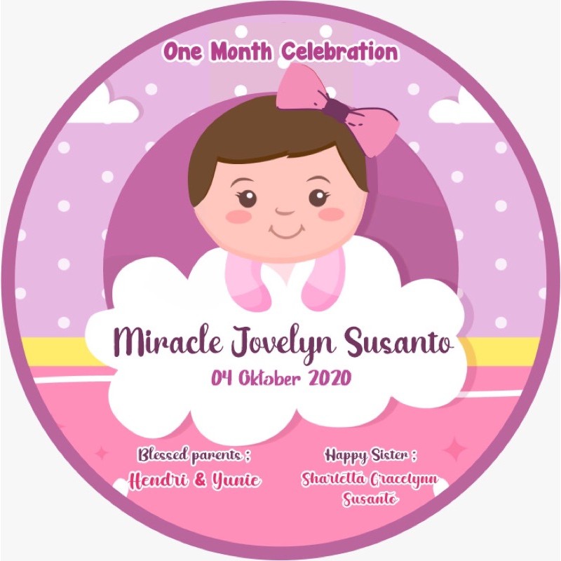 

Sticker label untuk tumpeng mini / Box bento