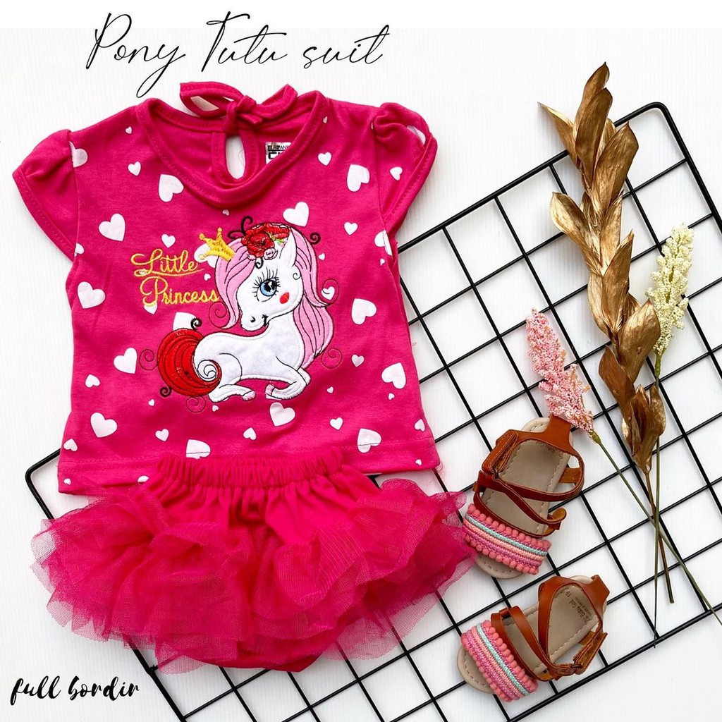 LOVE ME TUTU Baju Setelan Celana Tutu Pergi Lucu Fashion Anak Bayi Perempuan Cewek Terlaris Lucu