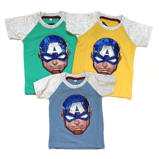 Kaos Anak Laki LED CAPTAIN AMERICA