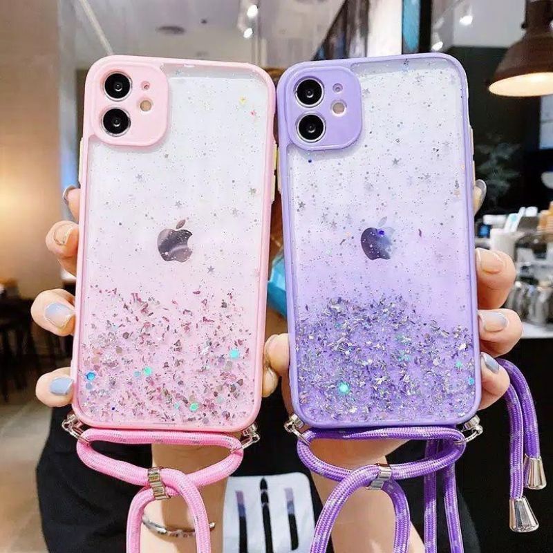 YKCS 0500 case iphone 13 13pro 13mini 13promax lanyard sling case Aero Glitter pelindung camera