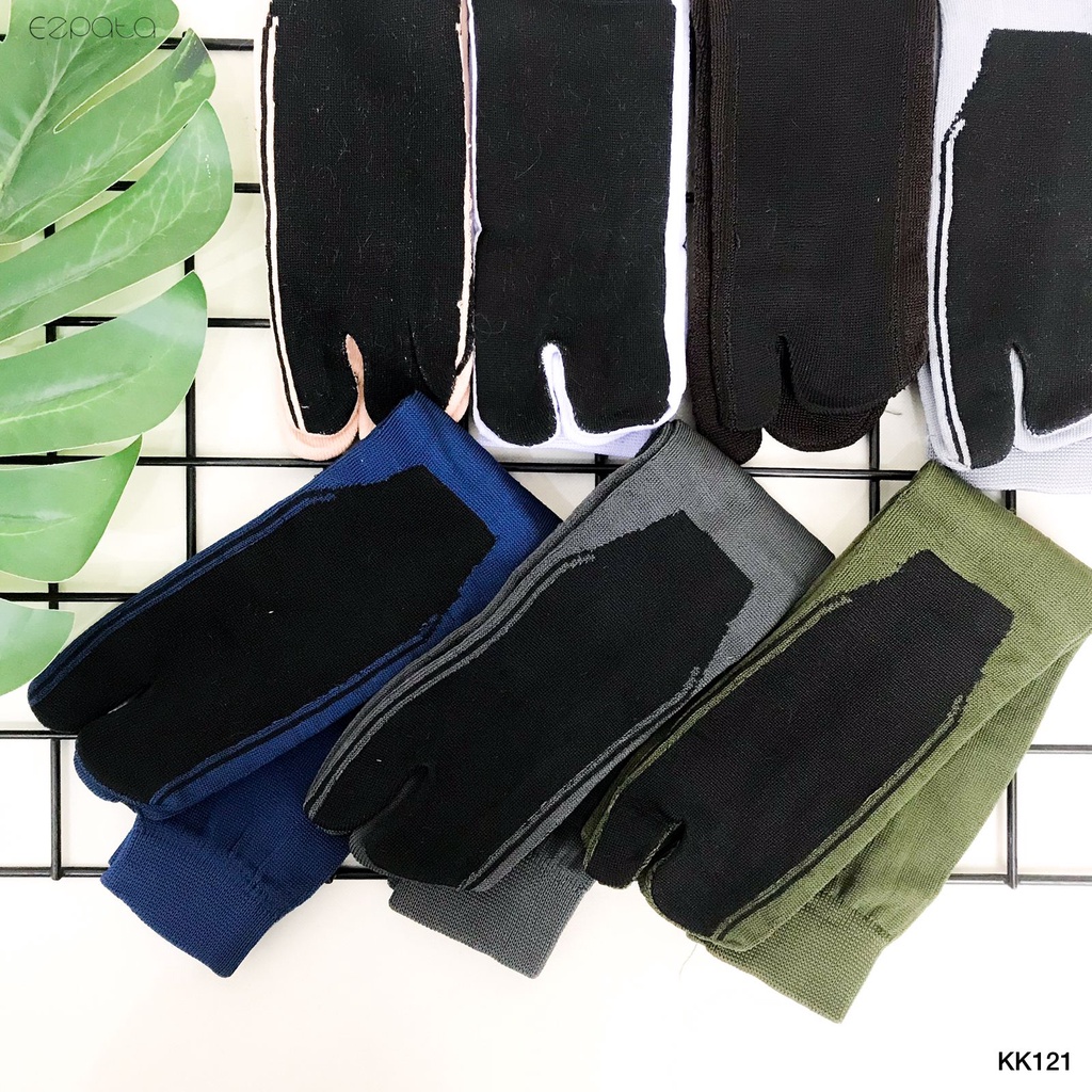 Ezpata Kaos Kaki Jempol Panjang Warna Telapak Hitam Wanita Muslim Muslimah Warna Basic Random