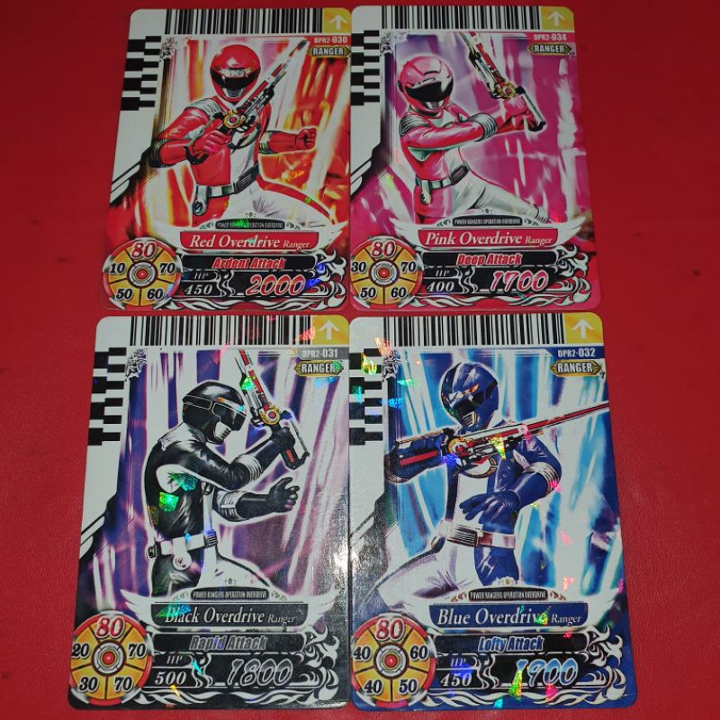 Power rangers card battle overdrive set