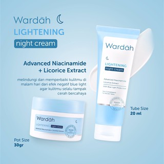 Wardah Lightening Night Cream Advanced Niacinamide 20ml