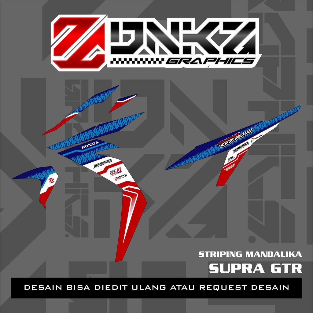 Stiker Supra GTR Decal Striping Supra GTR Premium Racing Mandalika DNKZ