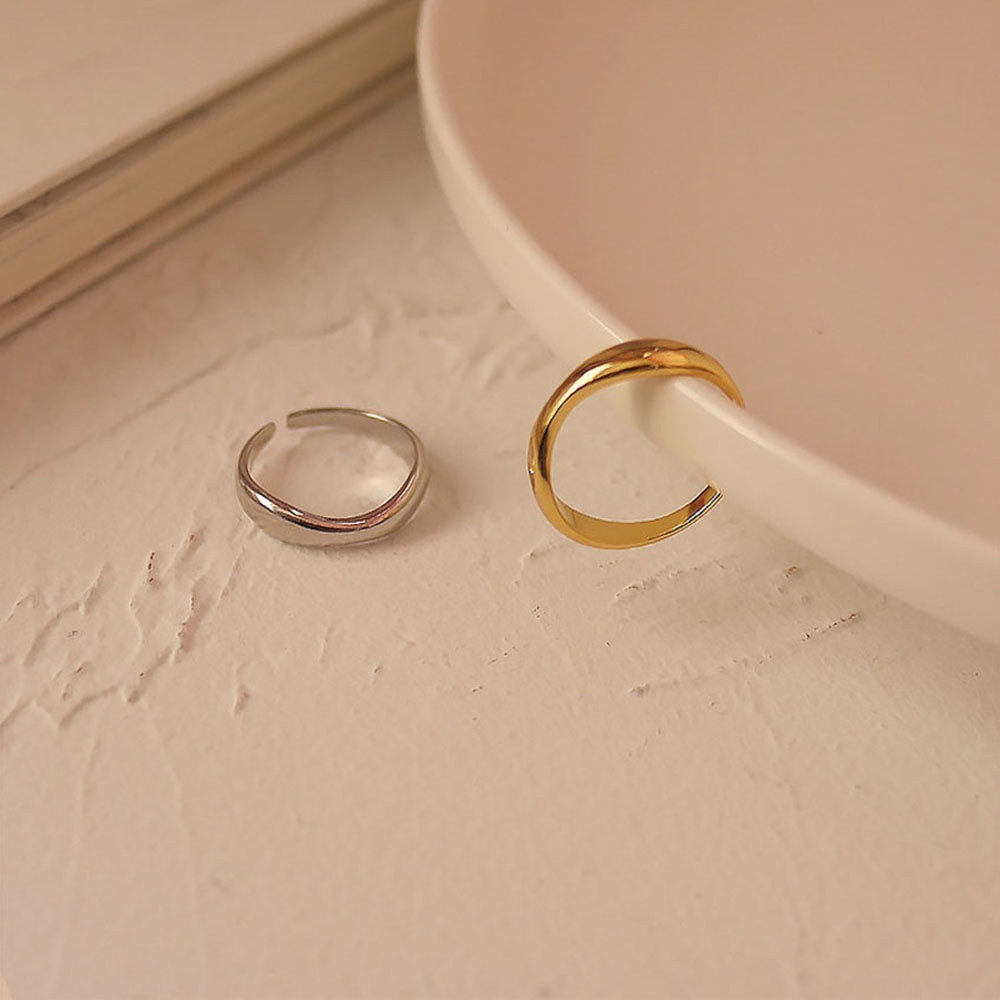 MXBEAUTY Personality Fashion Accessories Chic Opening Ring Finger Ring Thumb Ring For Women Girl Minimalist Smooth Geometric Thin Party Jewelry/Multicolor