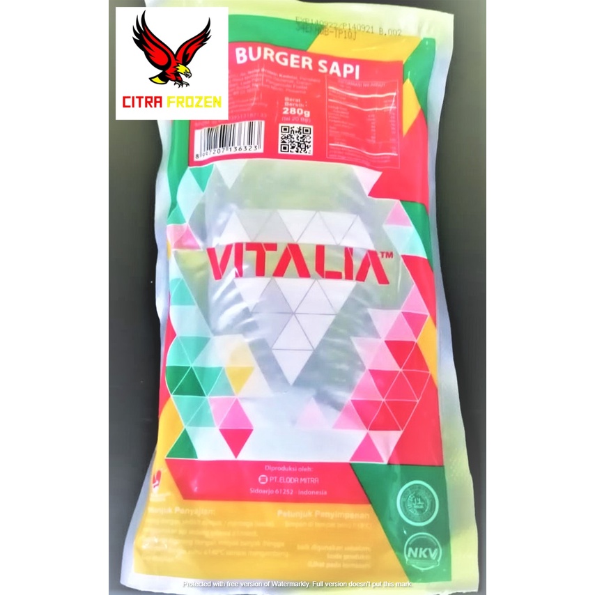 

Vitalia Burger Sapi 280gr