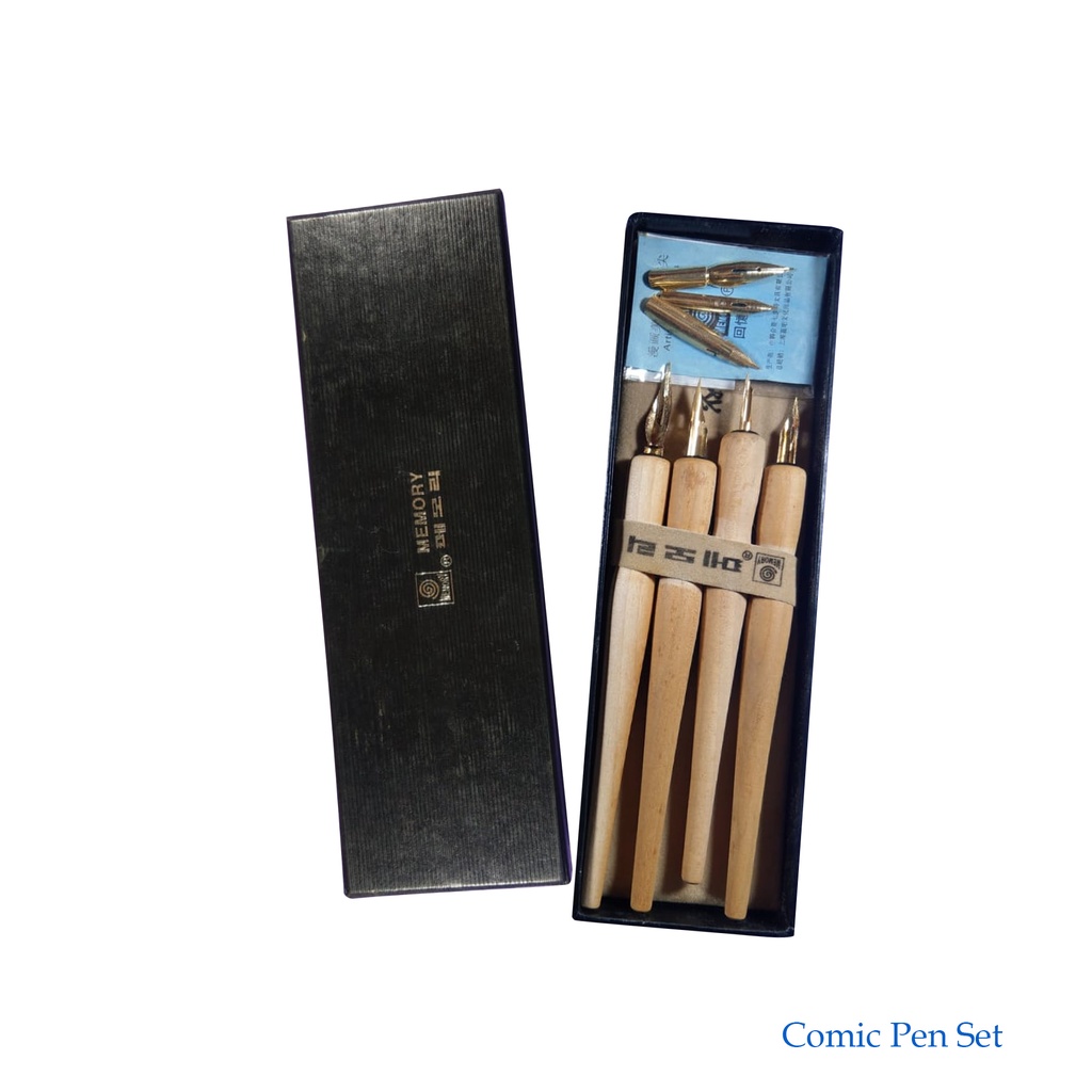 

MEMORY WOOD COMIC PEN SET ISI 4 PCS/SET PENA UNTUK MENGGAMBAR COMIC