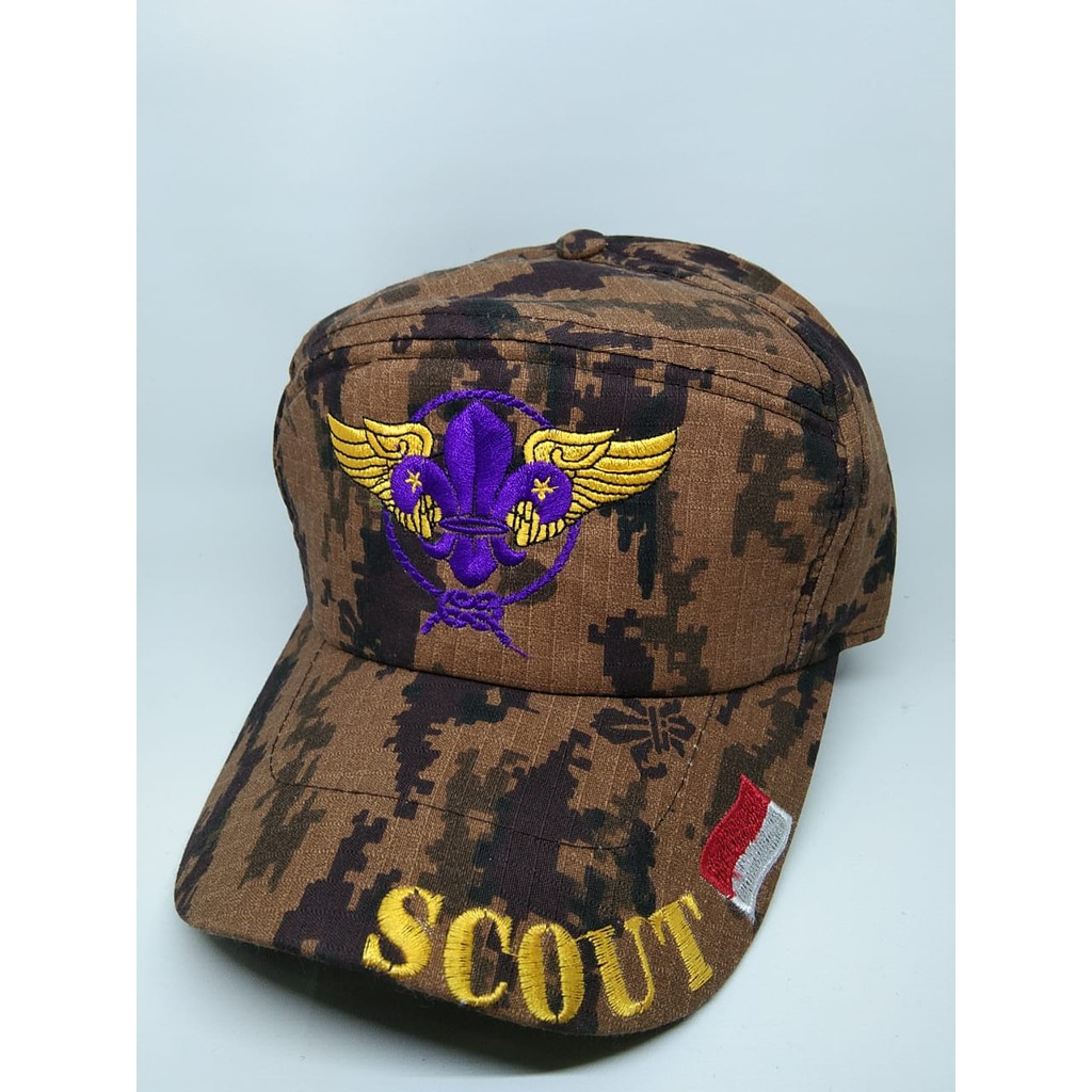 TOPI LORENG PRAMUKA BORDIR KOMPUTER
