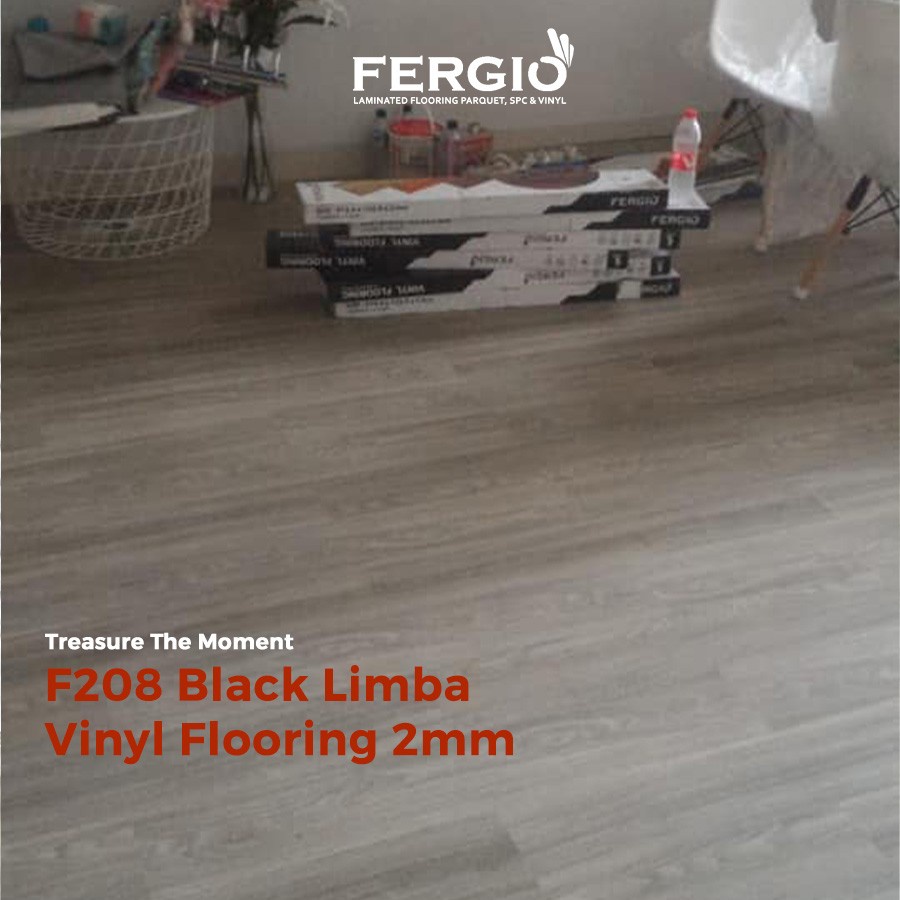 Fergio Lantai kayu vinyl - Black Limba F208