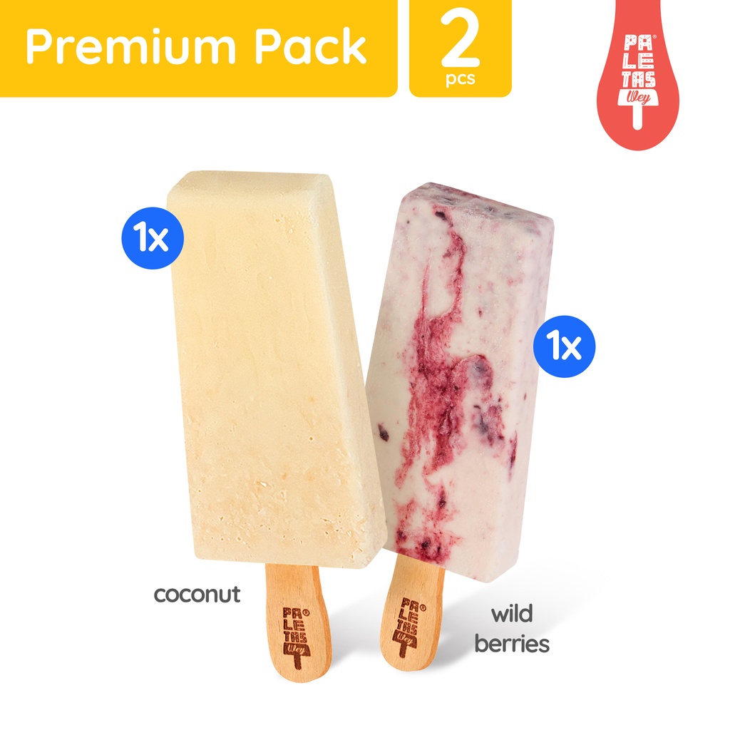 

Es Krim Paletas Wey 1 Pcs Coconut & 1 Pcs Wild Berries