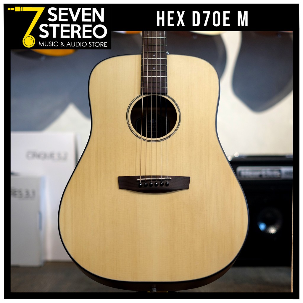 Hex D70E M D70 EM Natural Acoustic Guitar